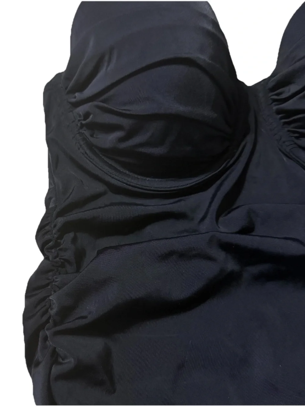 NEW Victorias Secret 34B Tankini Top Black Underwired Padded VS Swimsuit